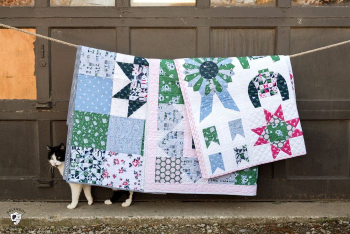 Free pattern for a Simple Sawtooth Star Baby Quilt - so fast to stitch up - great for a beginning quilter! #quilts #babyquilt #beginningquilter #quilttutorial