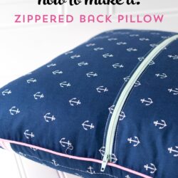 Learn how to add a zipper to the back of a pillow - a free sewing tutorial. So easy, you can do it for any size pillow!