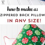 Learn how to add a zipper to the back of a pillow - a free sewing tutorial. So easy, you can do it for any size pillow!