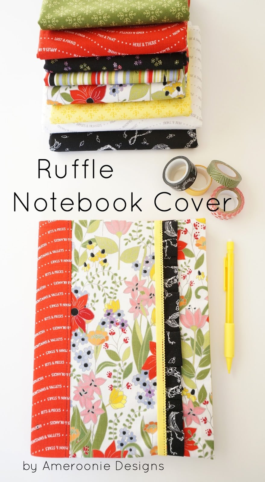 How to make a ruffle notebook cover