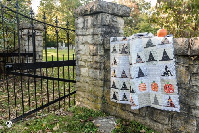 Halloween Haberdashery Quilt by Melissa Mortenson - a cute Witch's Hat Halloween Quilt pattern