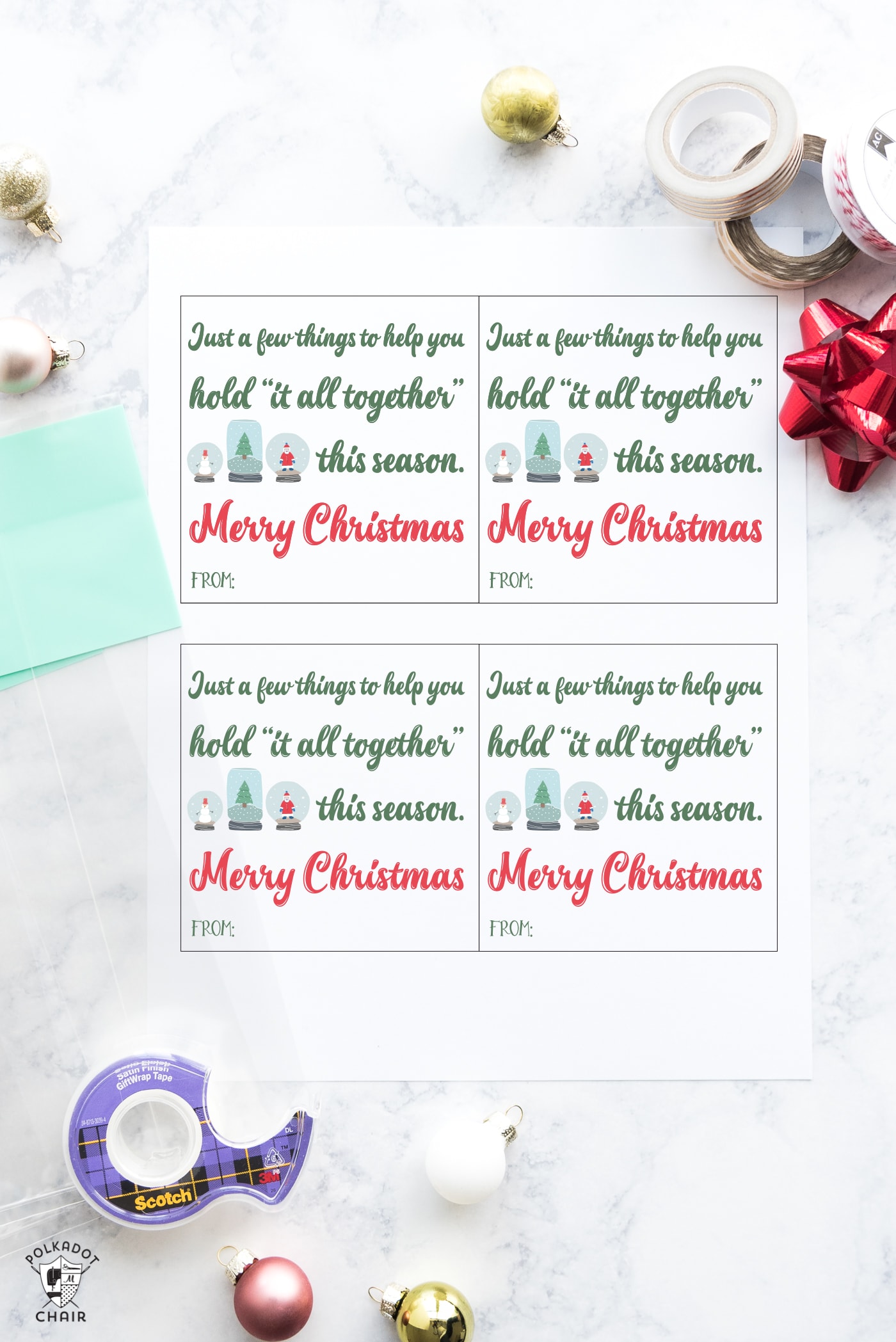 25+ Christmas Neighbor Gift Ideas with Printables - The Polka Dot Chair