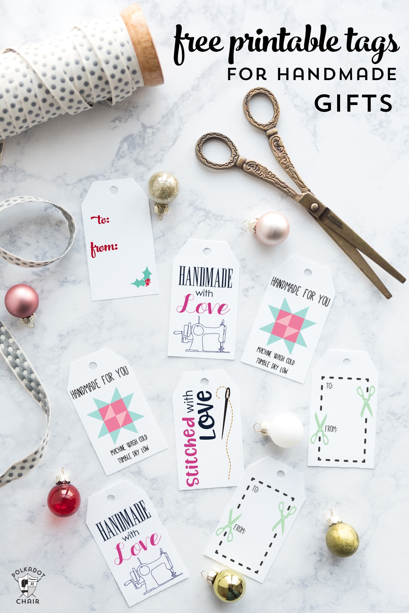 Handmade with Love Printable Hang Tags - Resources for a Handmade Lifestyle  - Made by Hand