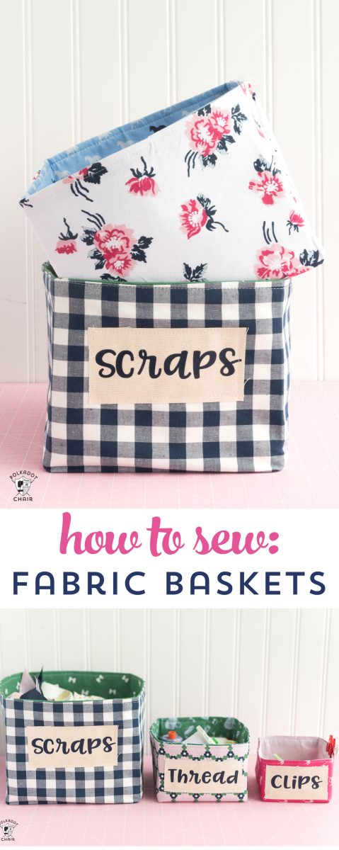 Free Sewing Pattern for Fabric Baskets designed to work with the Cricut Maker. Fabric Basket Sewing Pattern that is easy to make and great for a beginning seamstress. #CricutMade #CricutMaker #CricutProject #FabricBasket #SewingPattern #freesewingpattern #fabricbasketDIY