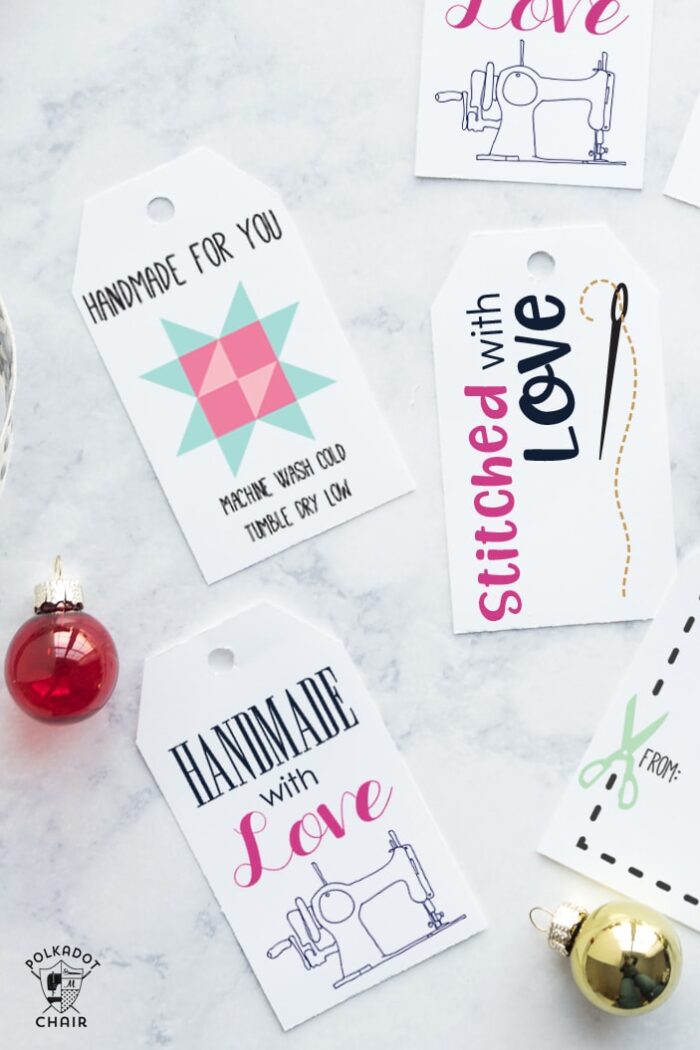 Sewn With Love Tags Printable. Made With Love Product Tags. Gift