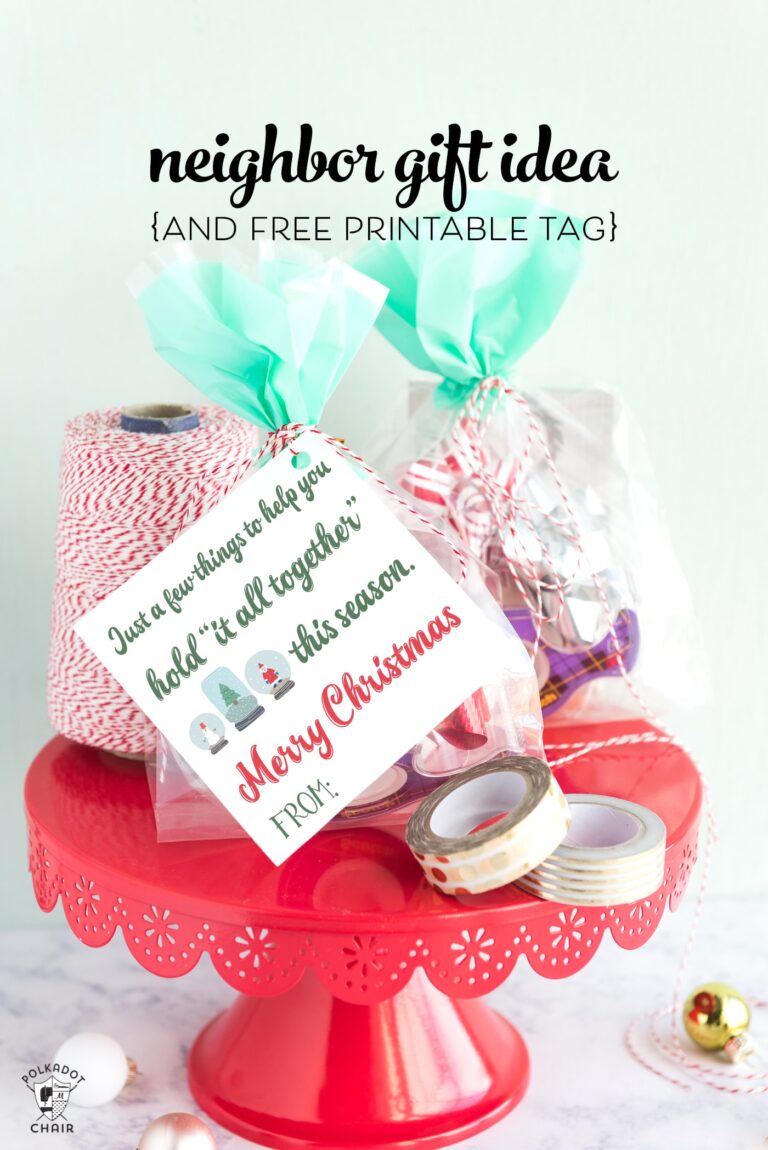 Last Minute Neighbor Gift Ideas with Free Printable Tags
