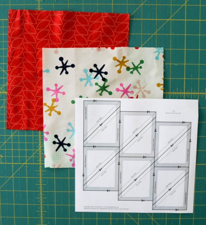 How to make perfect Half Square Triangles - uses paper templates