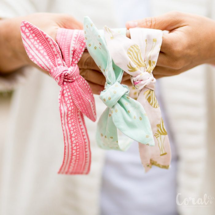 Tutorial for a knotted bow girls headband. Can be made on the Cricut Maker 
