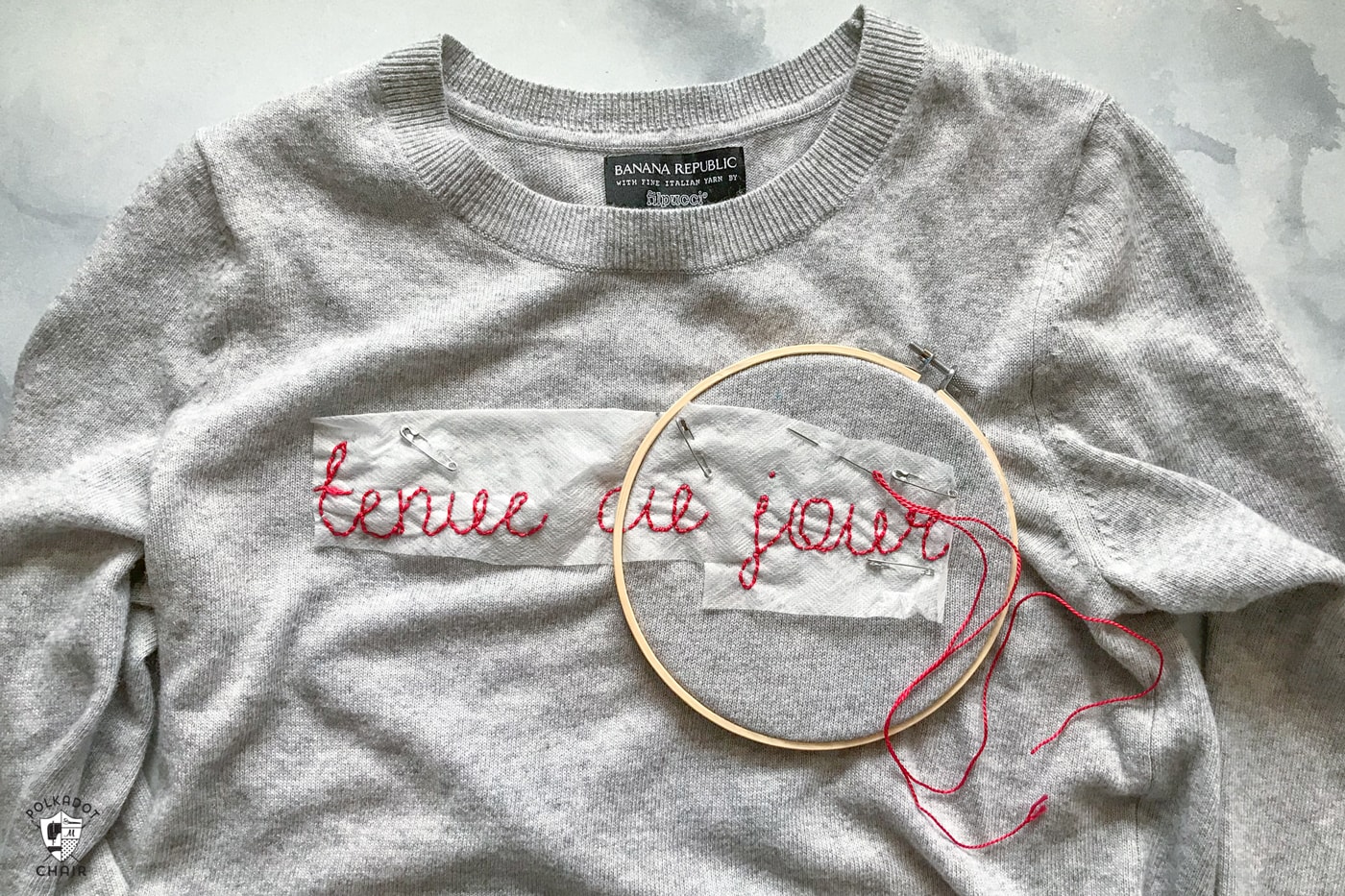 sweater with embroidery