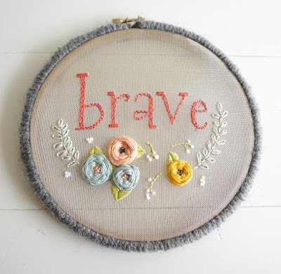 How to make embroidery hoop art