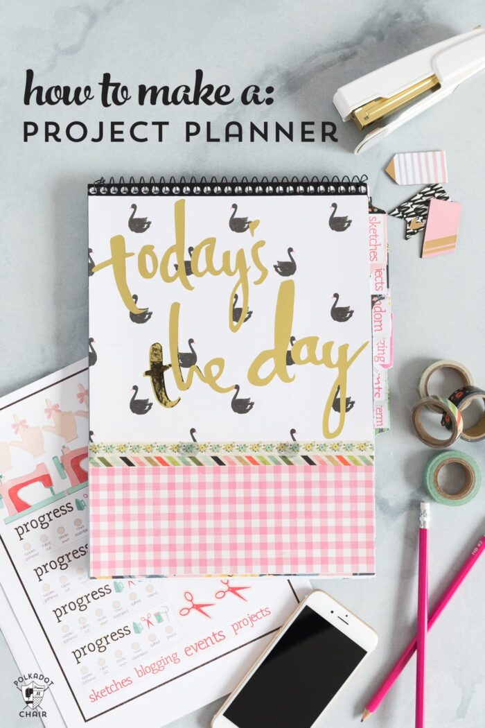 How to make a sewing and quilting planner, including how to make planner stickers using a Cricut print and cut feature. DIY Planner ideas, and how to make a planner! #projectplanner #diyplanner #diyplannerstickers #quiltplanner #diyquiltplanner #cricutmade