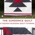 A free quilt pattern for a squash blossom quilt. A southwest style simple quilt pattern and free tutorial. #freequiltpattern #quilts #quilting #southweststyle #southwest #squashblossom