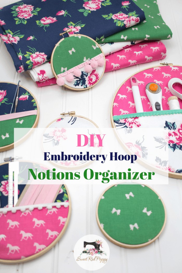 DIY Embroidery Hoop Hanging Wall Organizer