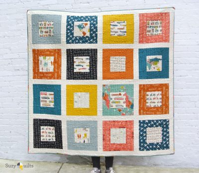 Square in Square baby quilt pattern
