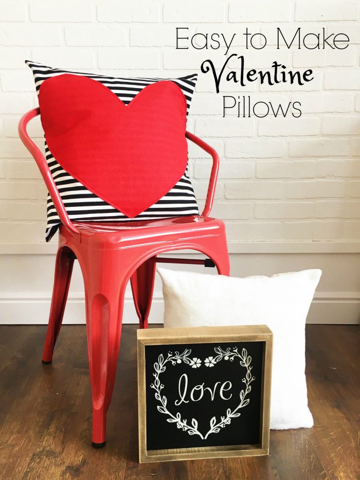 DIY Simple Valentines Day Pillow