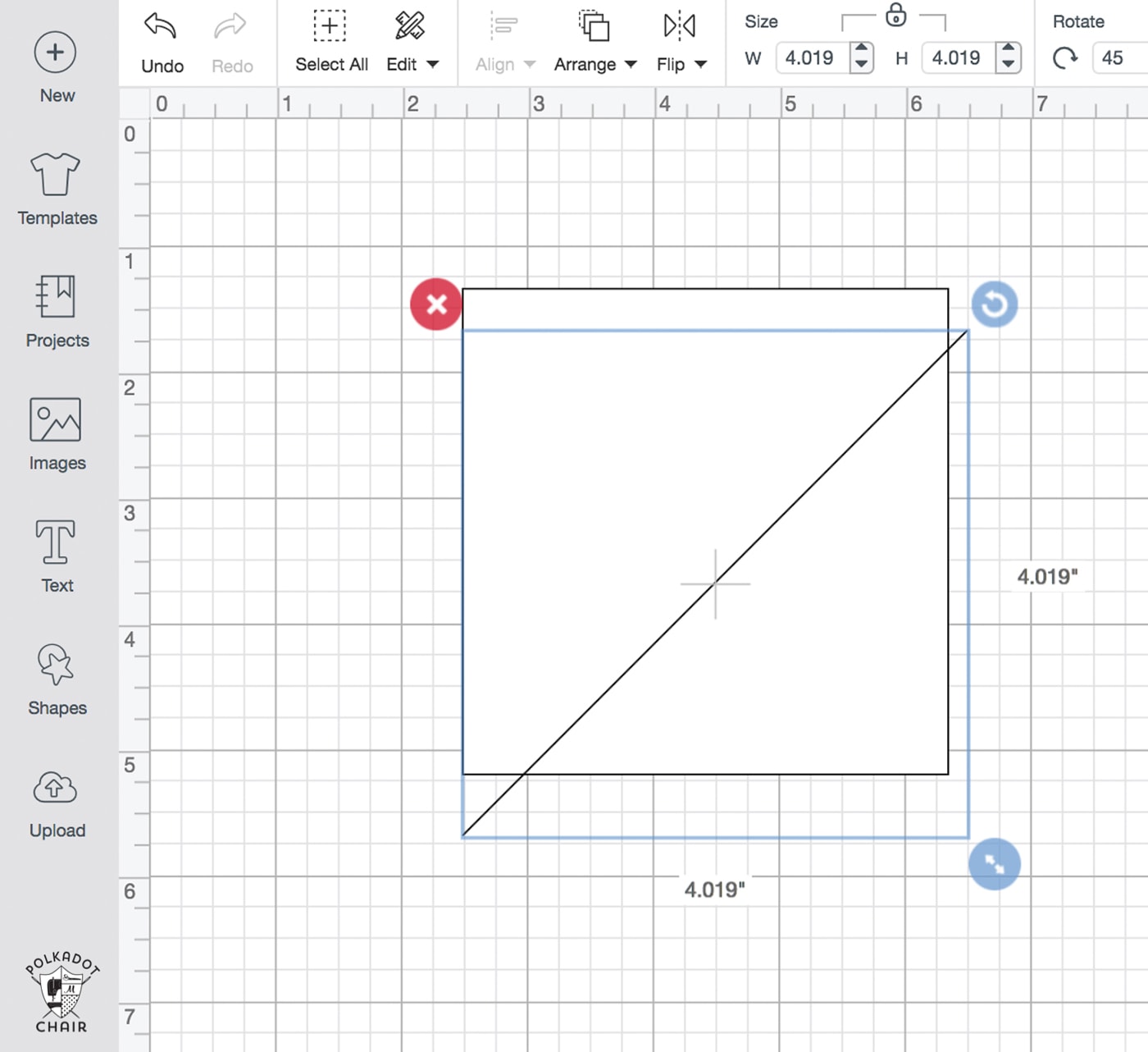 How to cut half square triangles with the cricut maker