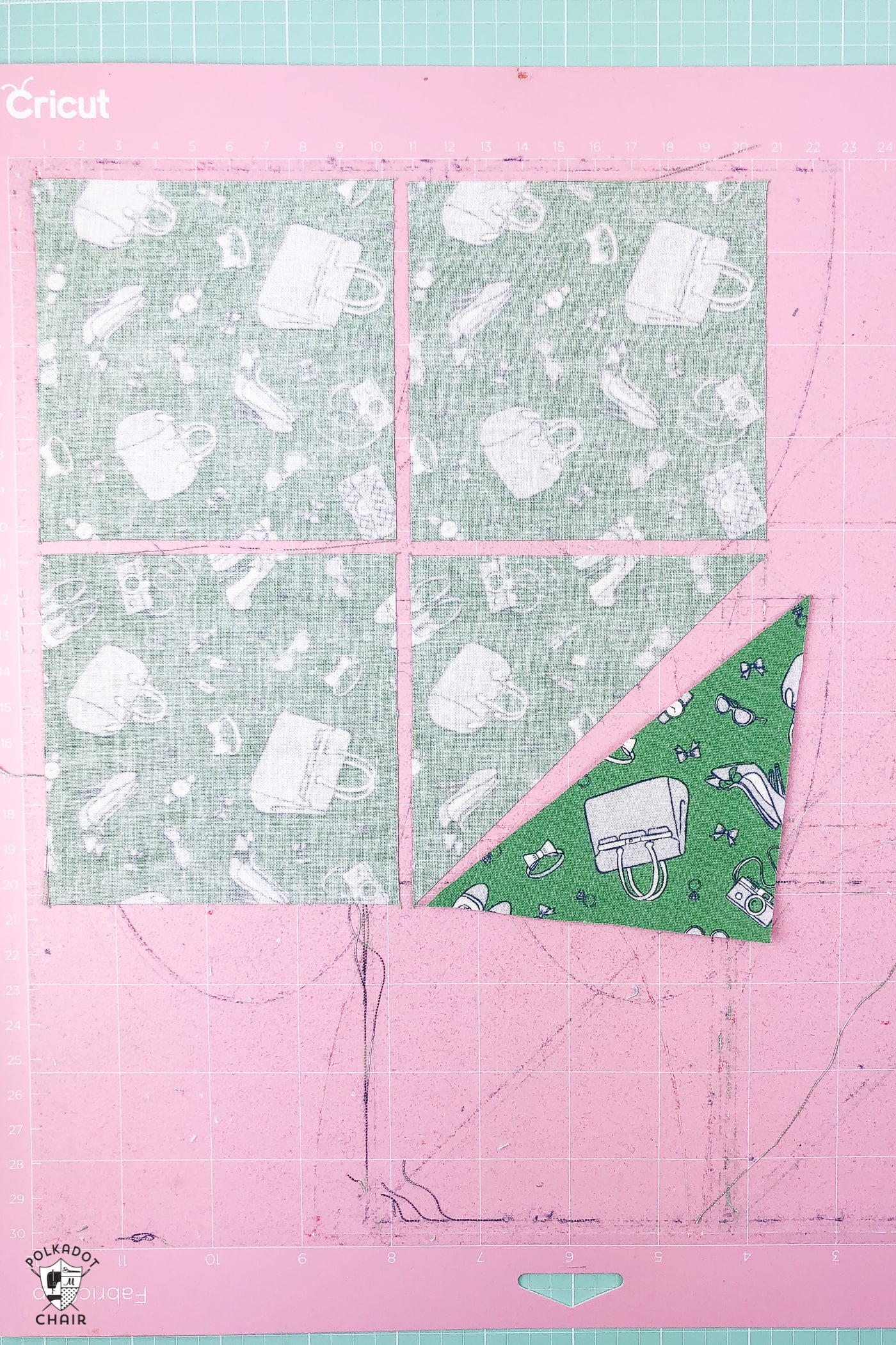 How to cut half square triangles with the cricut maker