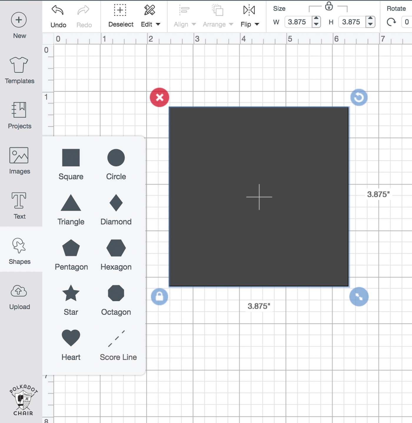 How to cut half square triangles with the cricut maker