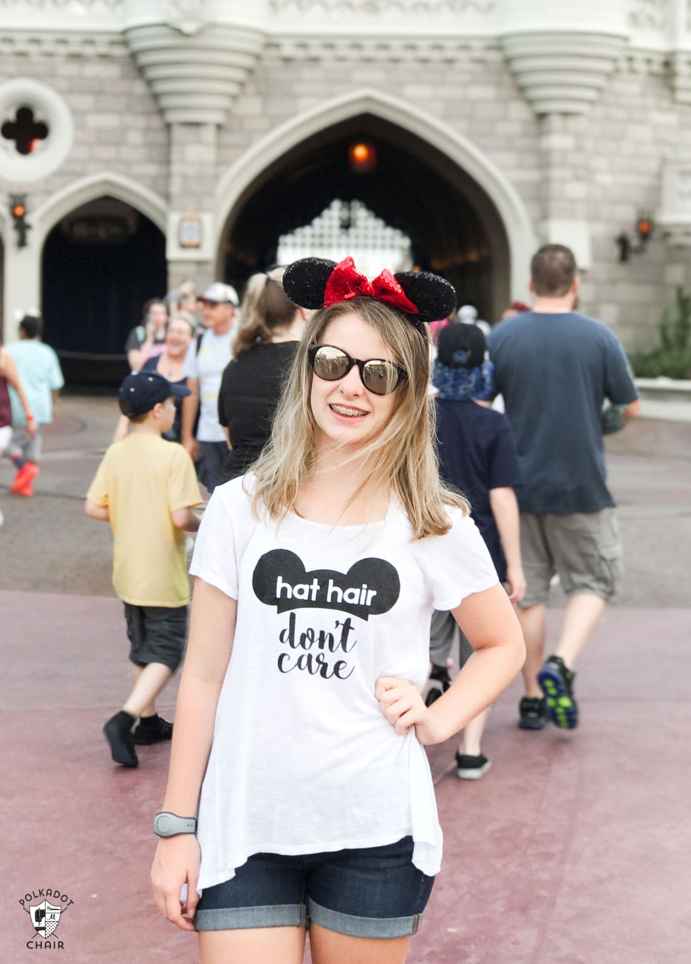 DIY Hat Hair Don't care Disney World t-shirt cut file for Cricut Machine - DIY iron on