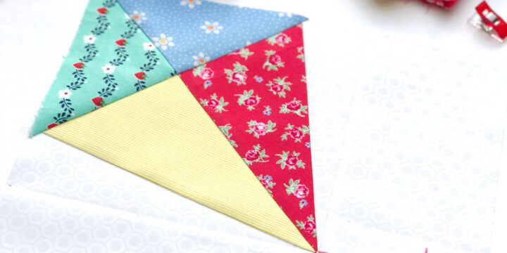 Learn how to paper piece with this foundation paper piecing tutorial by Sarah Ashford on polkadotchair.com . Includes a free kite paper piecing pattern #paperpiecing #foundationpaperpiecing #quilts #quiltblock #quiltpatterns