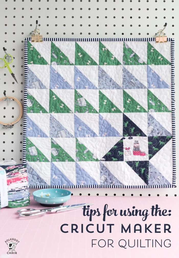 Tips and tricks for using the cricut maker for quilting and adapting the maker for existing quilting patterns #cricutmaker #cricutmade #Cricut #quilts #quilting #miniquilt