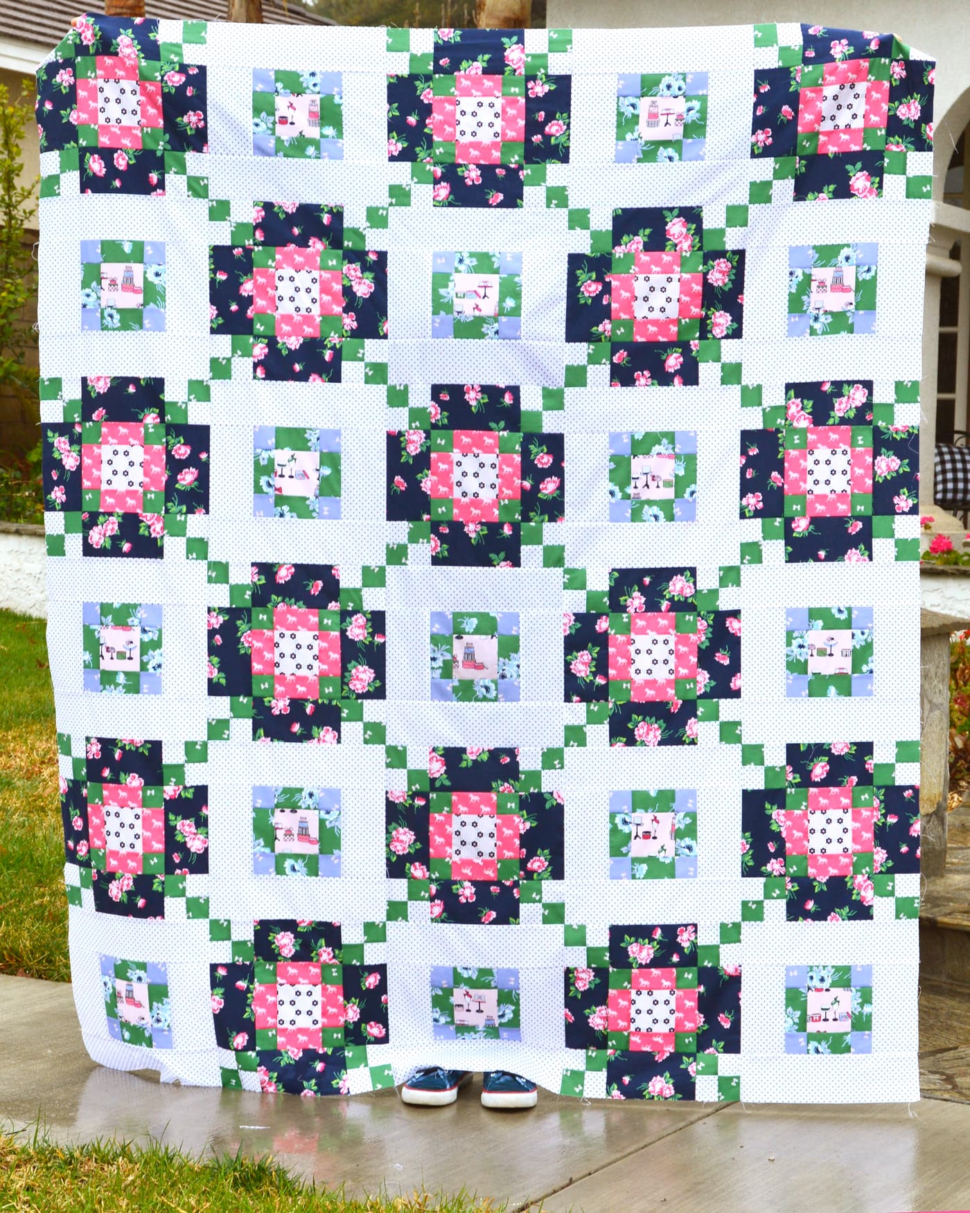 new quilt patterns, Across the Board Quilt pattern by Jedi Craft Girl, uses Derby Day Fabric by Melissa Mortenson for Riley Blake Designs #quilt #quilts #quiltpatterns #quiltpattern