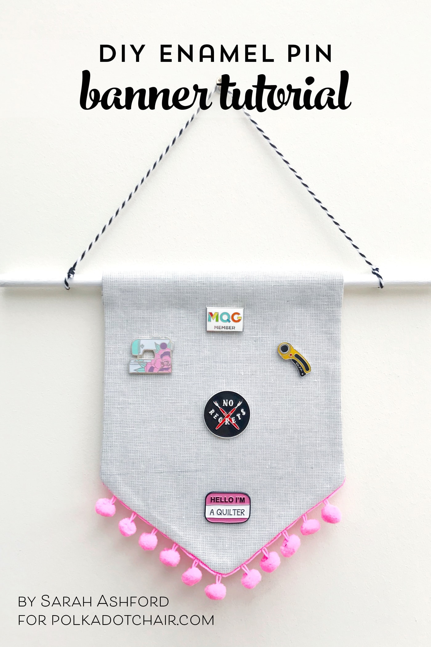 DIY Enamel Pin Banner Tutorial