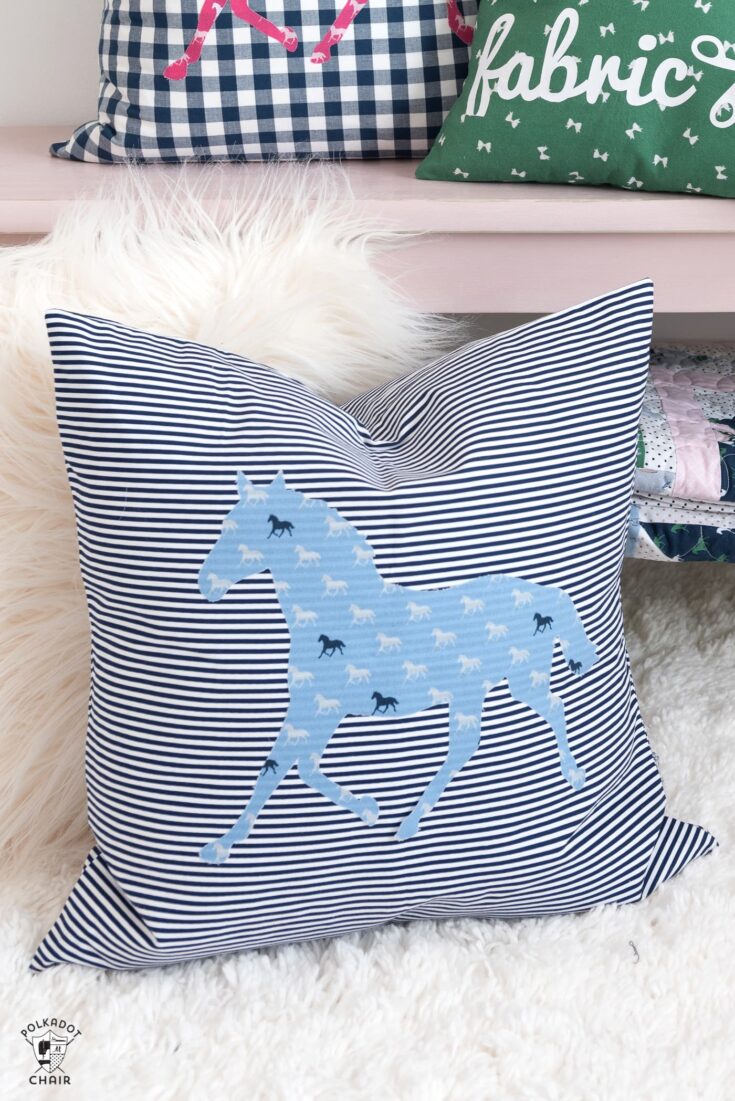 DIY Horse Applique Pillow Pattern The Polka Dot Chair