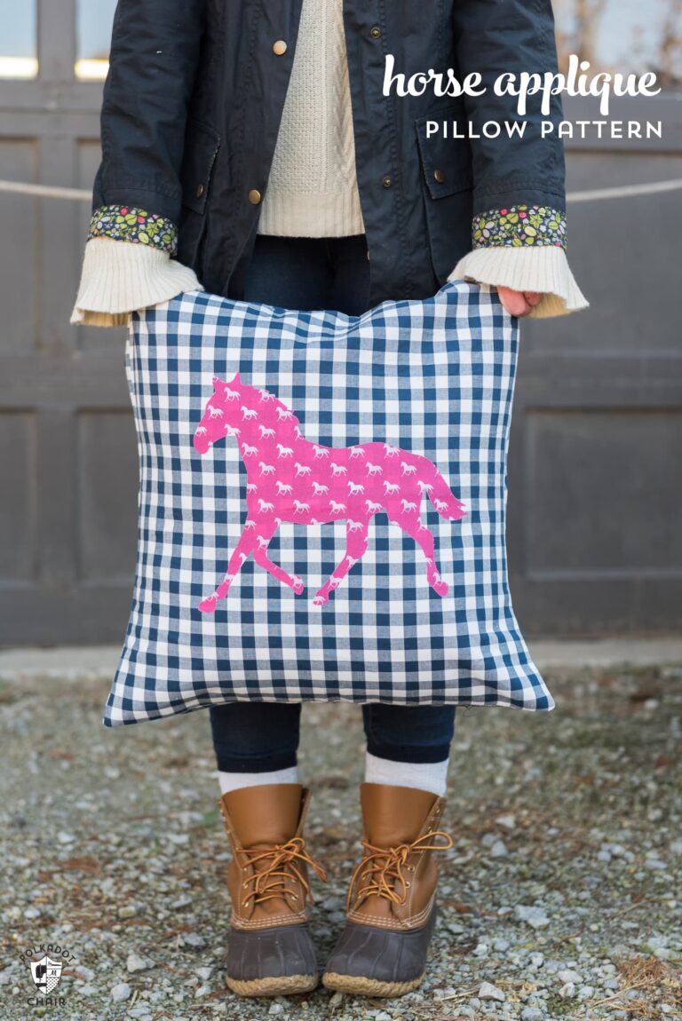 DIY Horse Applique Pillow Pattern