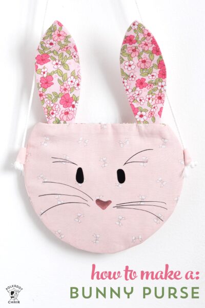 How to make a bunny purse, a free bunny sewing pattern for the Cricut Maker - cute kids purse ideas #Cricut #CricutMade #CricutMaker #BunnyPurse #BunnySewingPattern