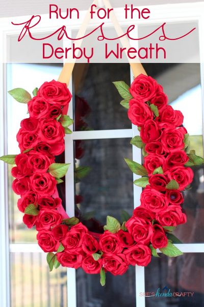 DIY Horse Shoe Run for the Roses Kentucky Derby Wreath