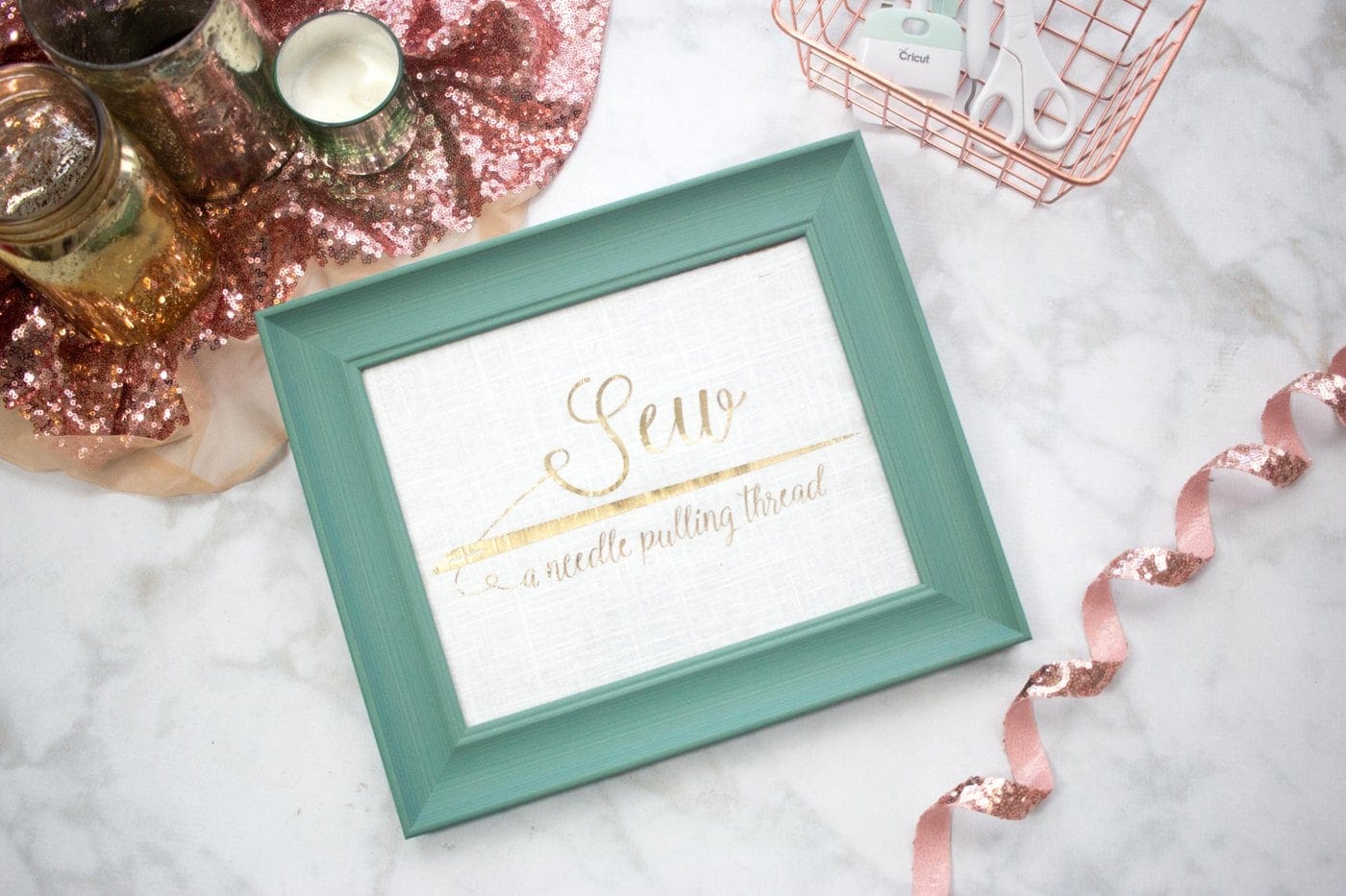 Free Sewing SVG cut file for Cricut Machines- a cute saying for your sewing room decor! 