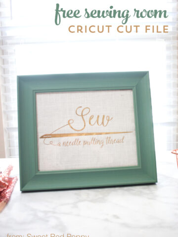 Free Sewing SVG cut file for Cricut Machines- a cute saying for your sewing room decor!