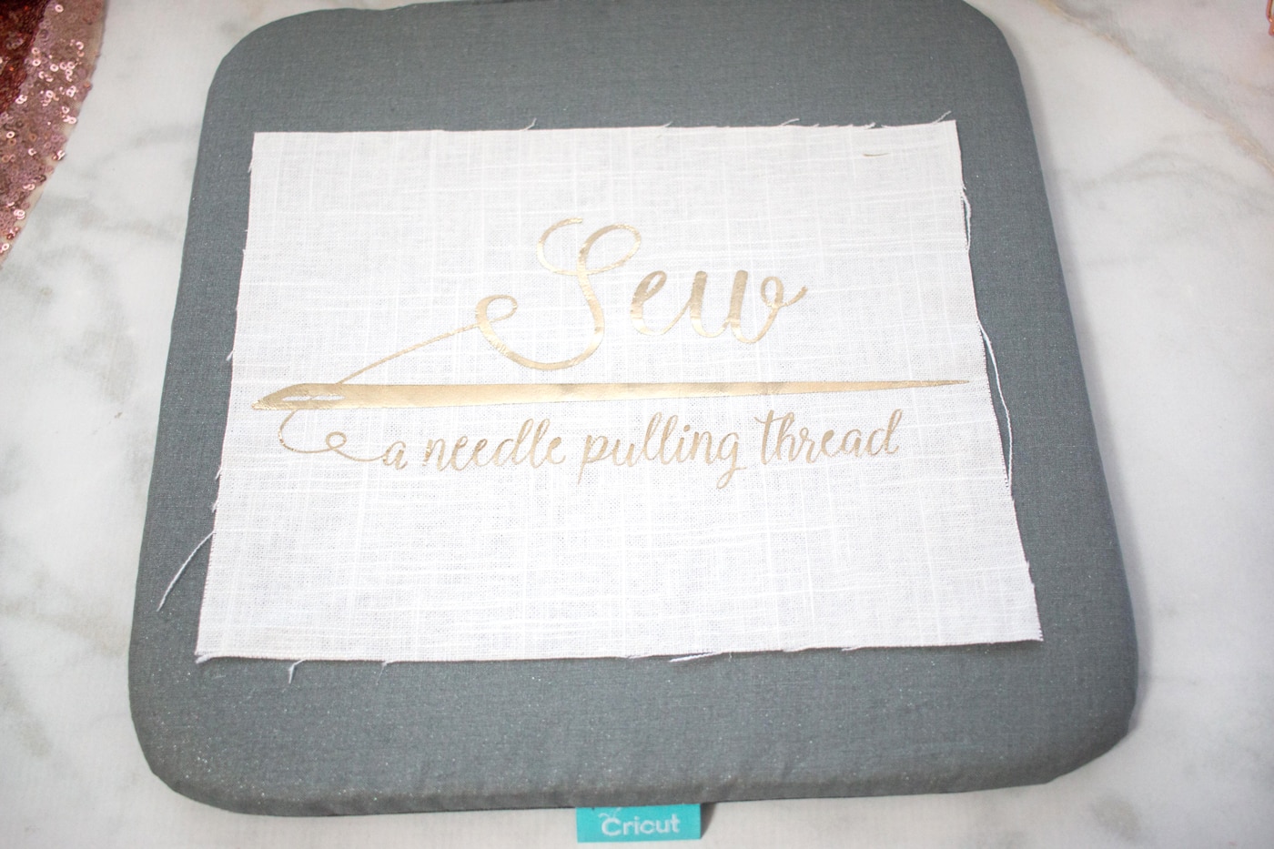 Free Sewing SVG cut file for Cricut Machines- a cute saying for your sewing room decor! 