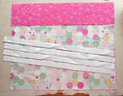 Adding ruffle strips to baby quilt