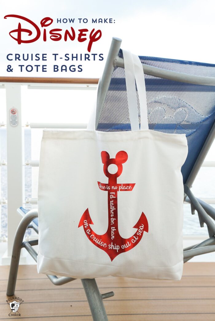 Disney Cruise Tote Bag on Chair 