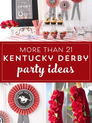 Printable Kentucky Derby Party Decorations and Ideas- printables for kentucky derby party invitations and craft ideas #kentuckyderby #derby #derbyparty