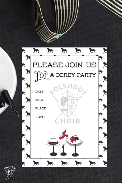 Printable Kentucky Derby Party Invitations