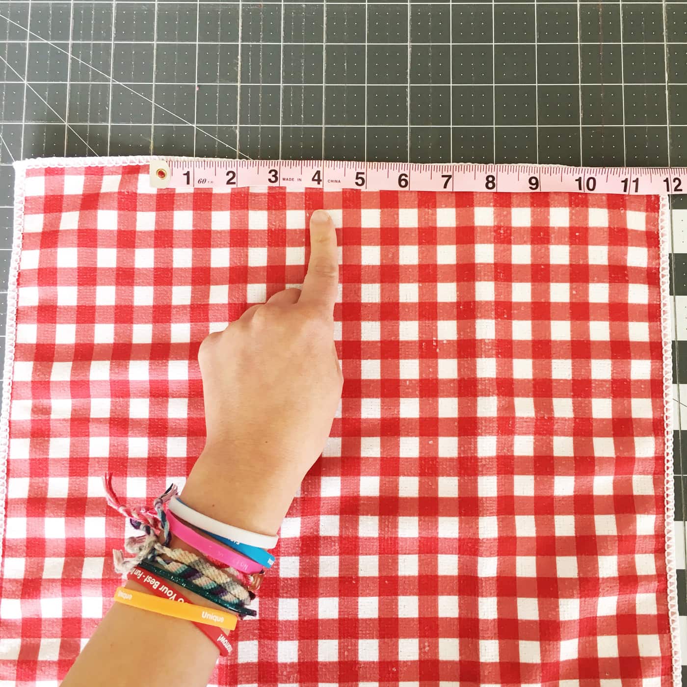 measurements for cutting out the bbq apron