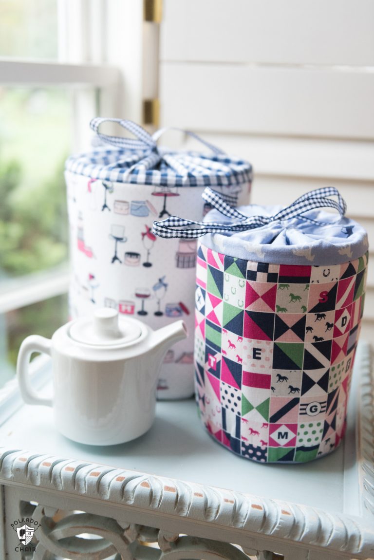 DIY Fabric Storage Bins Sewing Pattern - The Polka Dot Chair