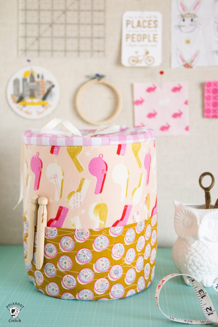 DIY Fabric Storage Bins Sewing Pattern The Polka Dot Chair