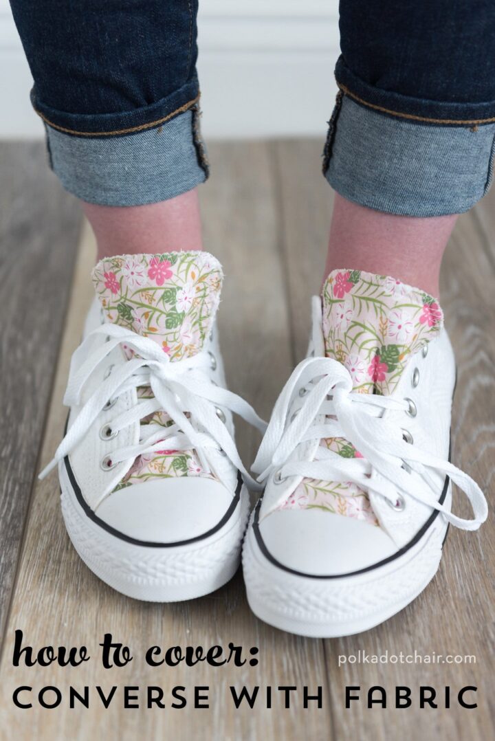 How to Customize Converse with Fabric the Polka Dot Chair