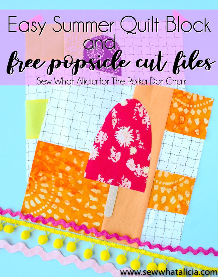 How to make a popsicle quilt block- a fun summer quilt to make. #quilts #quilting #quiltblocks #popsiclequiltblock #summersewing
