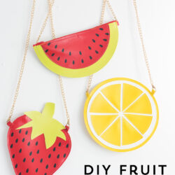 fruit purse on white table