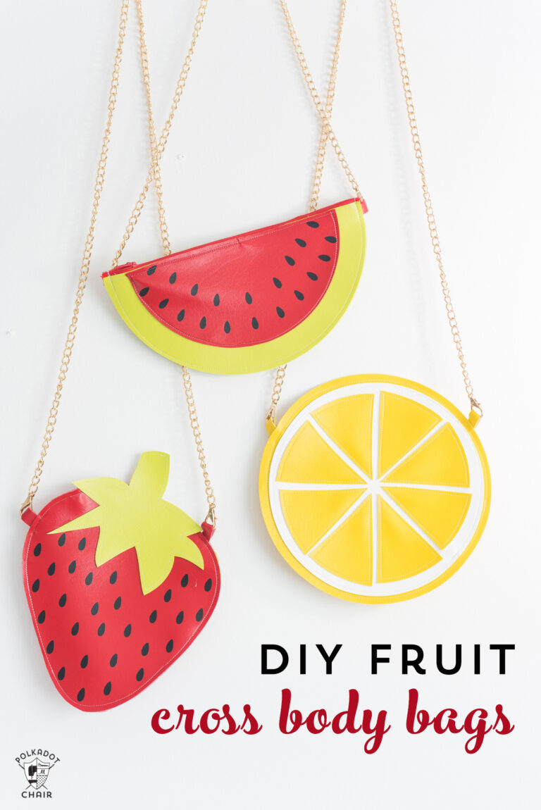DIY Fruity Crossbody Bag Patterns, a Cricut Maker Project