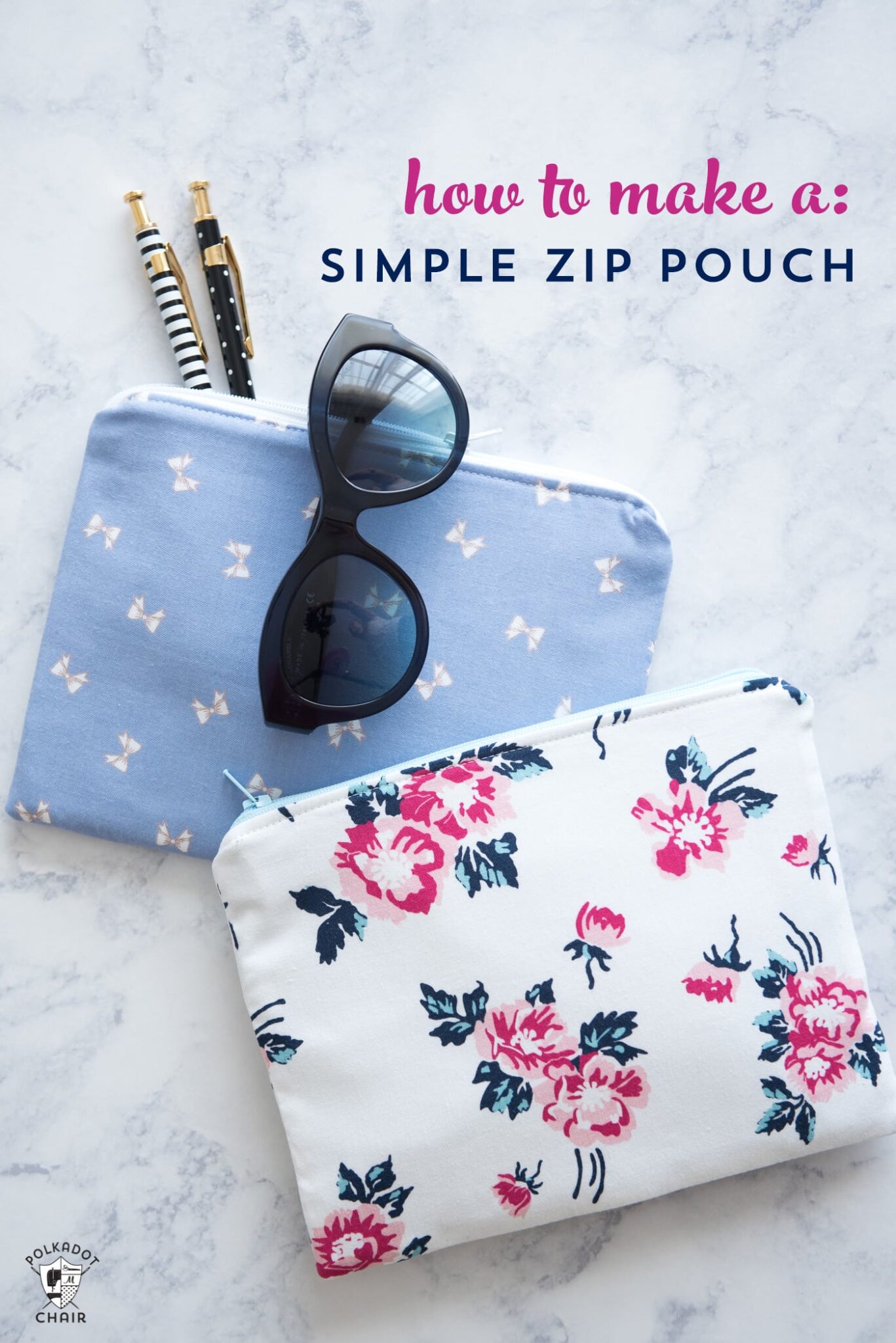 How to Make a Simple Zipper Pouch The Polka Dot Chair