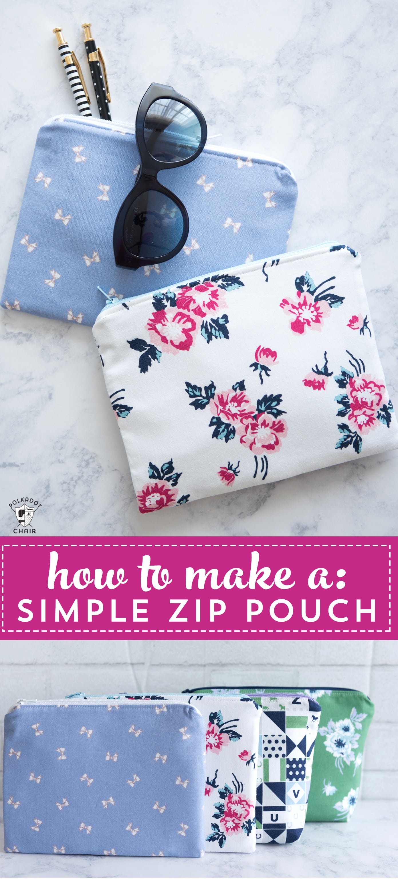 title image for zipper pouch tutorial