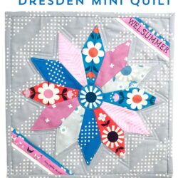 dresden plate mini quilt on table