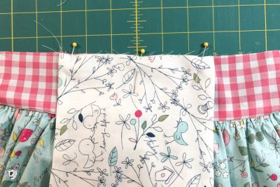 fabric on cutting mat