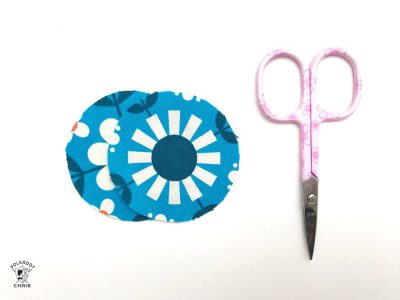 fabric for dresden quilt on table